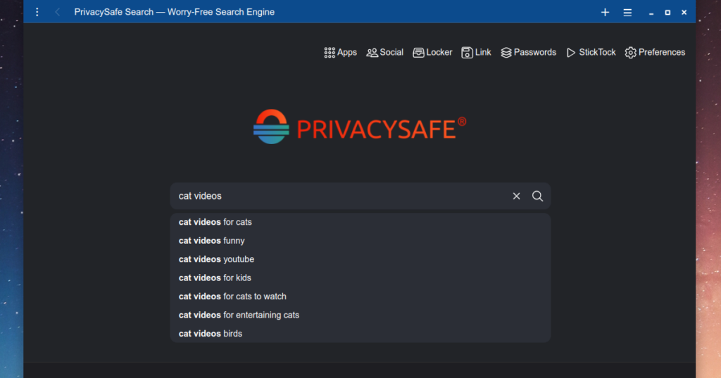 PrivacySafe Search